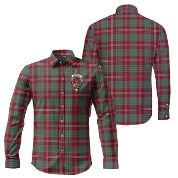 Crawford Modern Tartan Long Sleeve Button Up Shirt with Family Crest