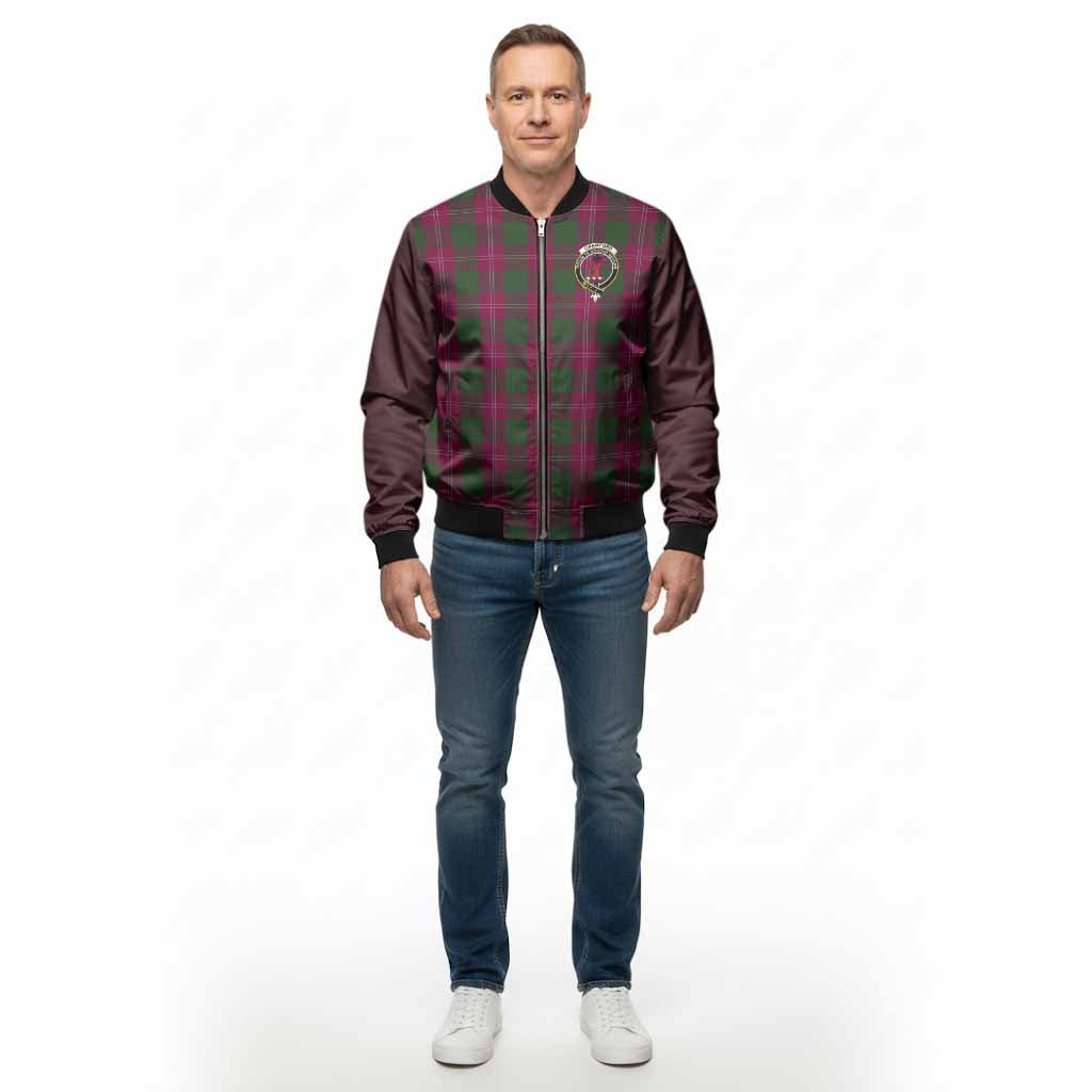 Crawford Tartan Accent Bomber Jacket with Family Crest