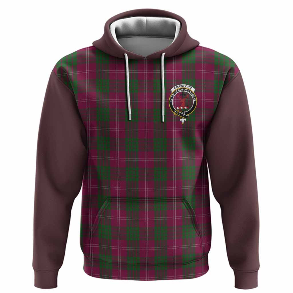 Crawford Tartan Accent Hoodie with Family Crest