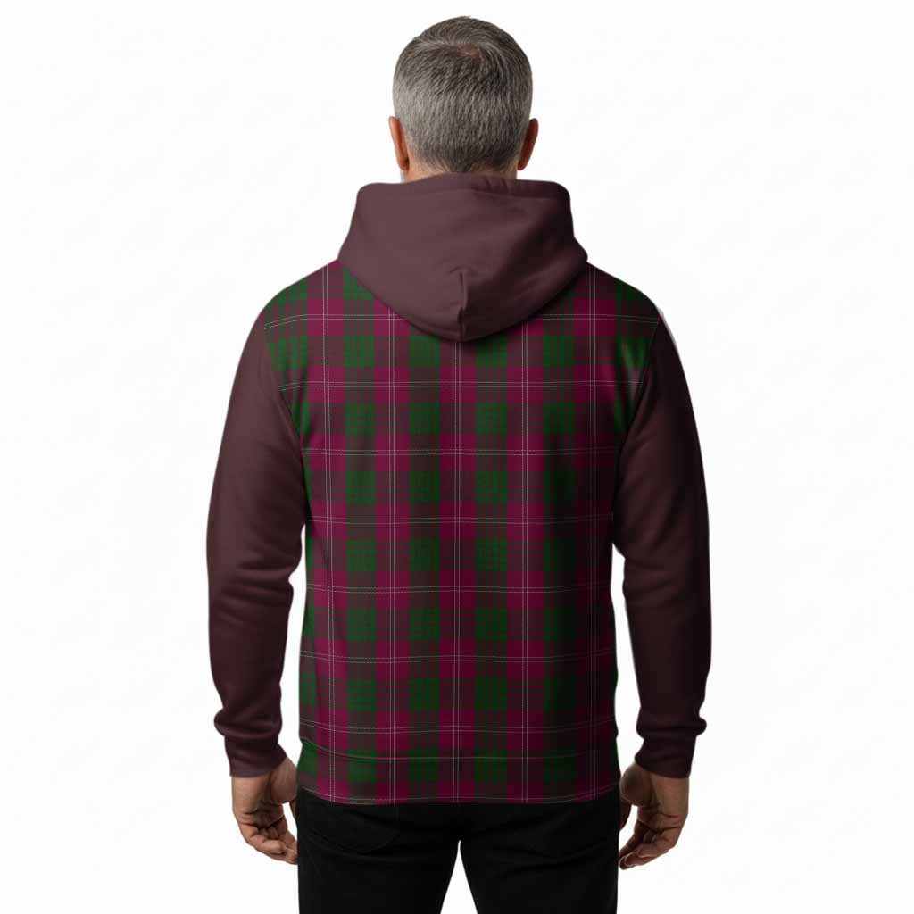 Crawford Tartan Accent Hoodie with Family Crest