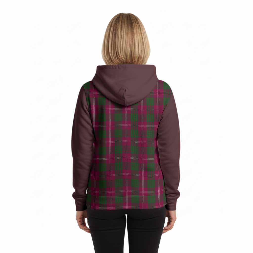 Crawford Tartan Accent Hoodie with Family Crest