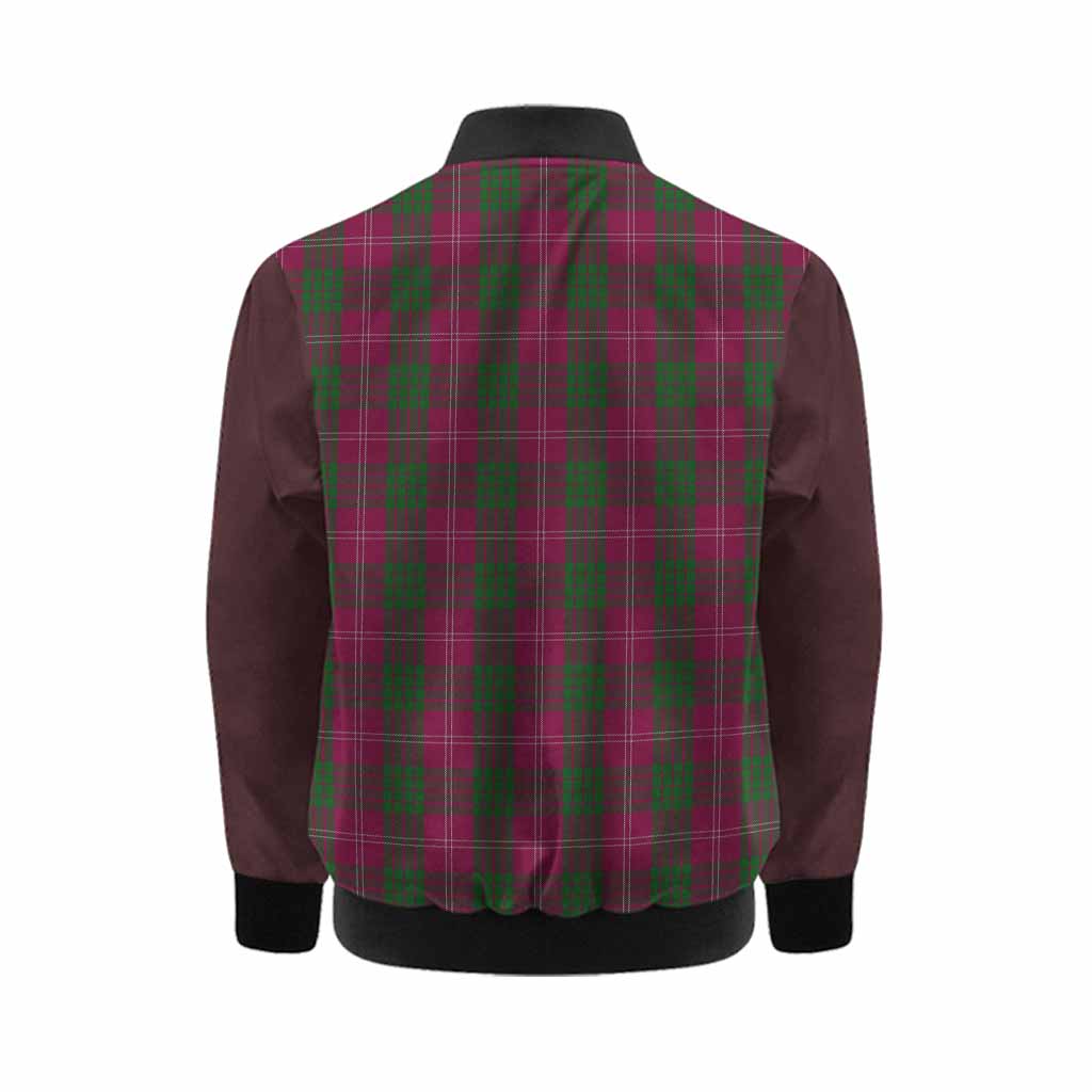 Crawford Tartan Accent Kid Bomber Jacket with Family Crest