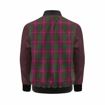 Crawford Tartan Accent Kid Bomber Jacket with Family Crest