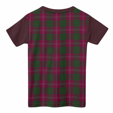 Crawford Tartan Accent Kid T-shirt with Family Crest