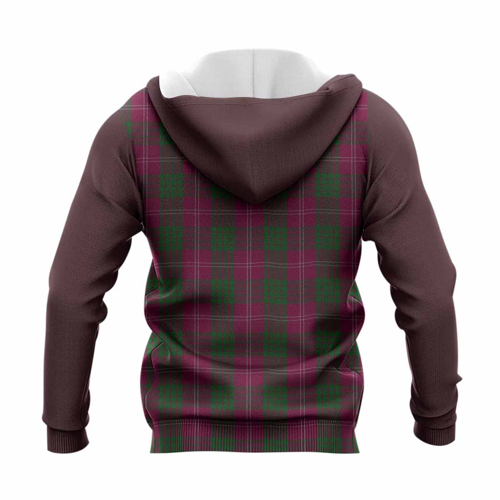 Crawford Tartan Accent Knitted Hoodie with Family Crest