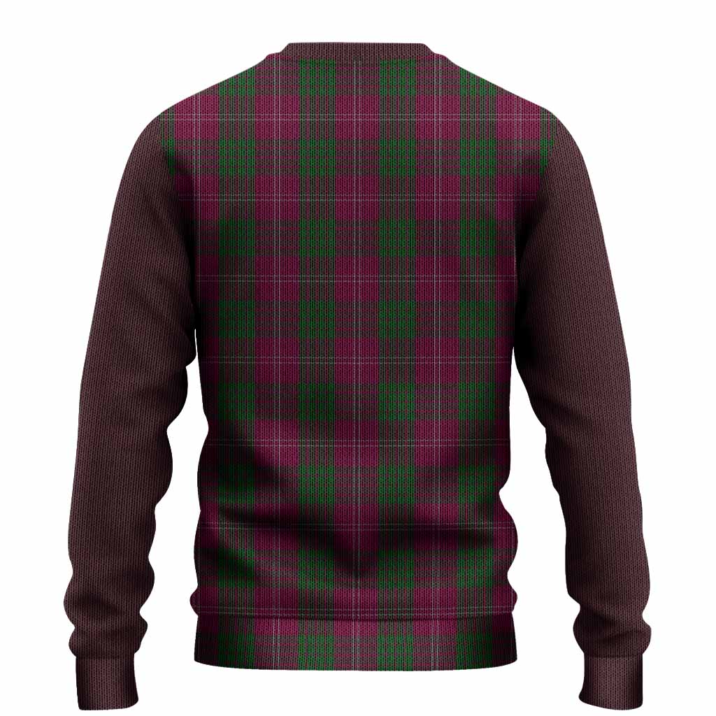 Crawford Tartan Accent Knitted Sweater with Family Crest