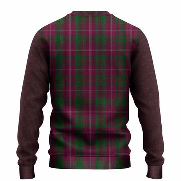 Crawford Tartan Accent Knitted Sweater with Family Crest