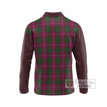 Crawford Tartan Accent Long Sleeve Polo Shirt with Family Crest