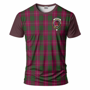 Crawford Tartan Accent T-Shirt with Family Crest