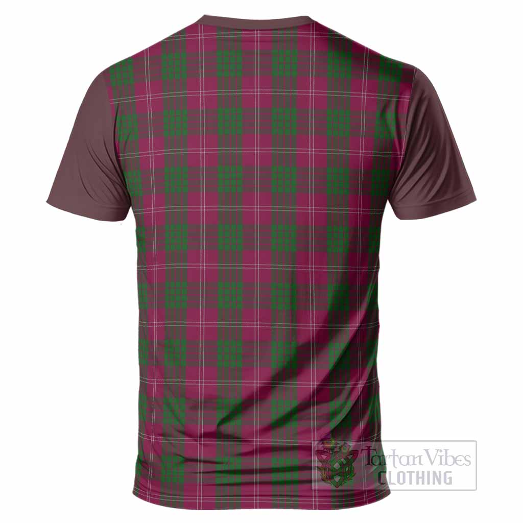 Crawford Tartan Accent T-Shirt with Family Crest