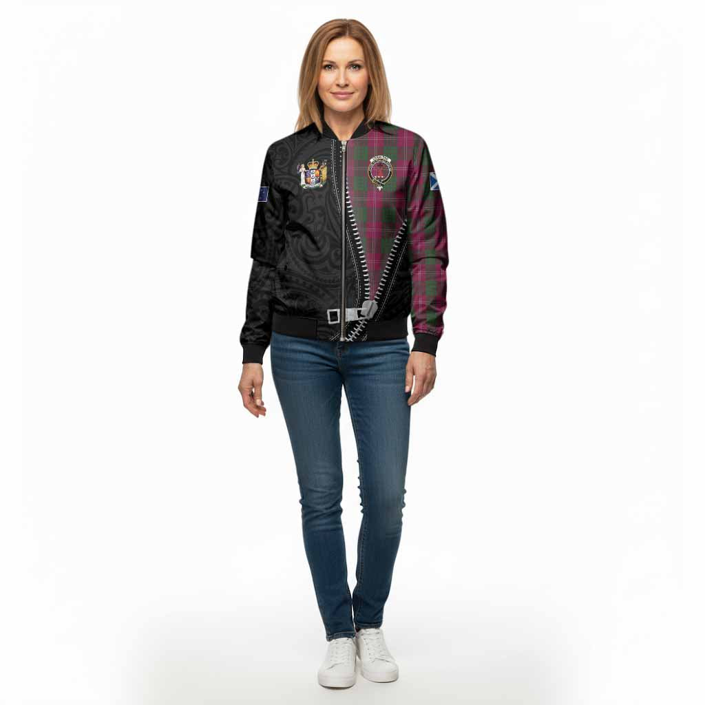 Crawford Tartan Bomber Jacket New Zealand Pattern Unique Zipper Stylized