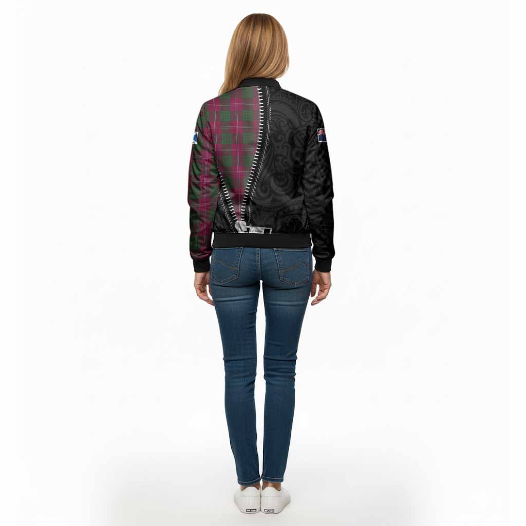 Crawford Tartan Bomber Jacket New Zealand Pattern Unique Zipper Stylized