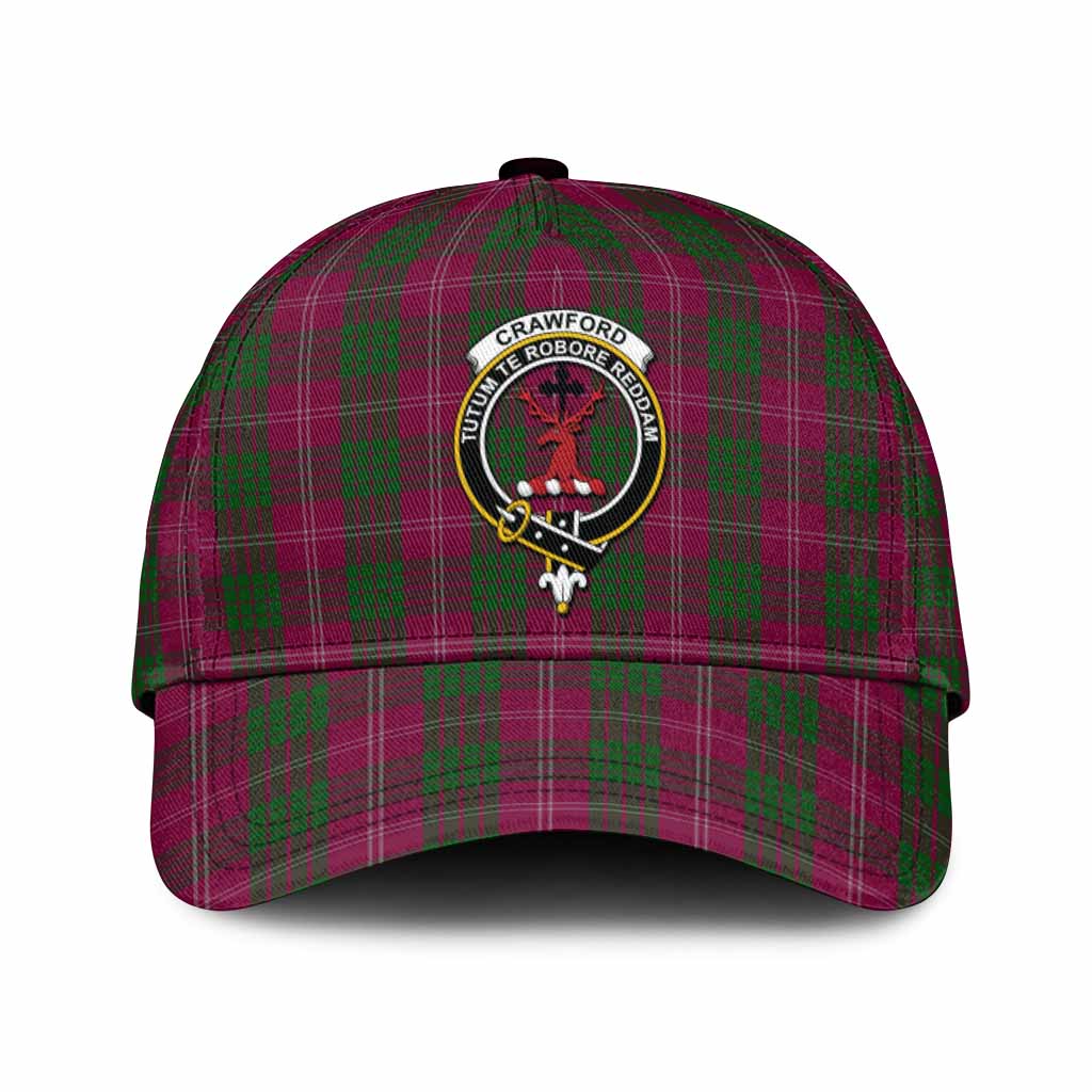 Crawford Tartan Classic Cap with Family Crest