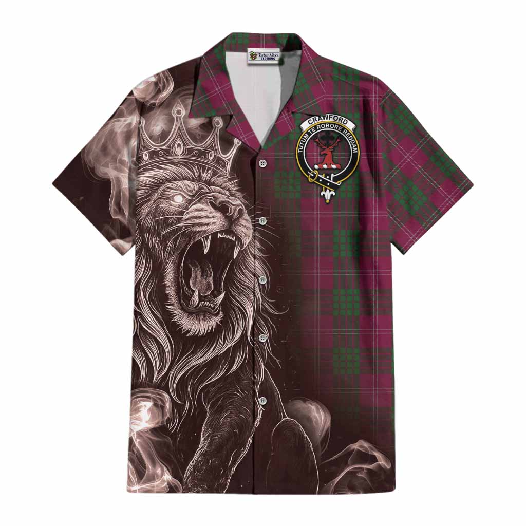Crawford Tartan Cotton Hawaiian Shirt Roaring Lion Heritage