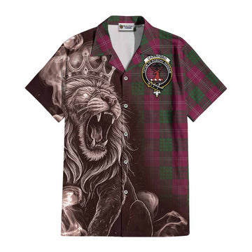 Crawford Tartan Cotton Hawaiian Shirt Roaring Lion Heritage