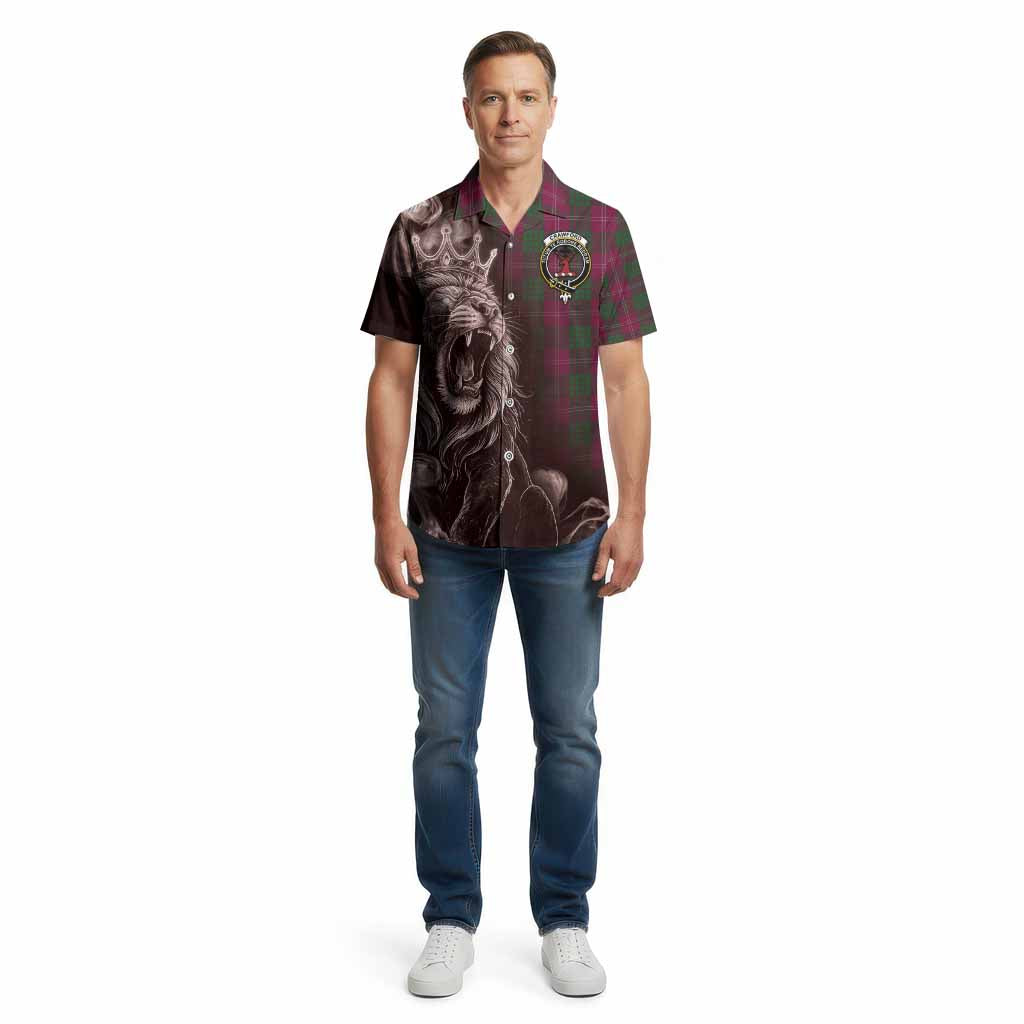 Crawford Tartan Cotton Hawaiian Shirt Roaring Lion Heritage