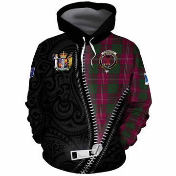 Crawford Tartan Cotton Hoodie New Zealand Pattern Unique Zipper Stylized