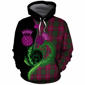 Crawford Tartan Cotton Hoodie Traditional Scottish Thistle