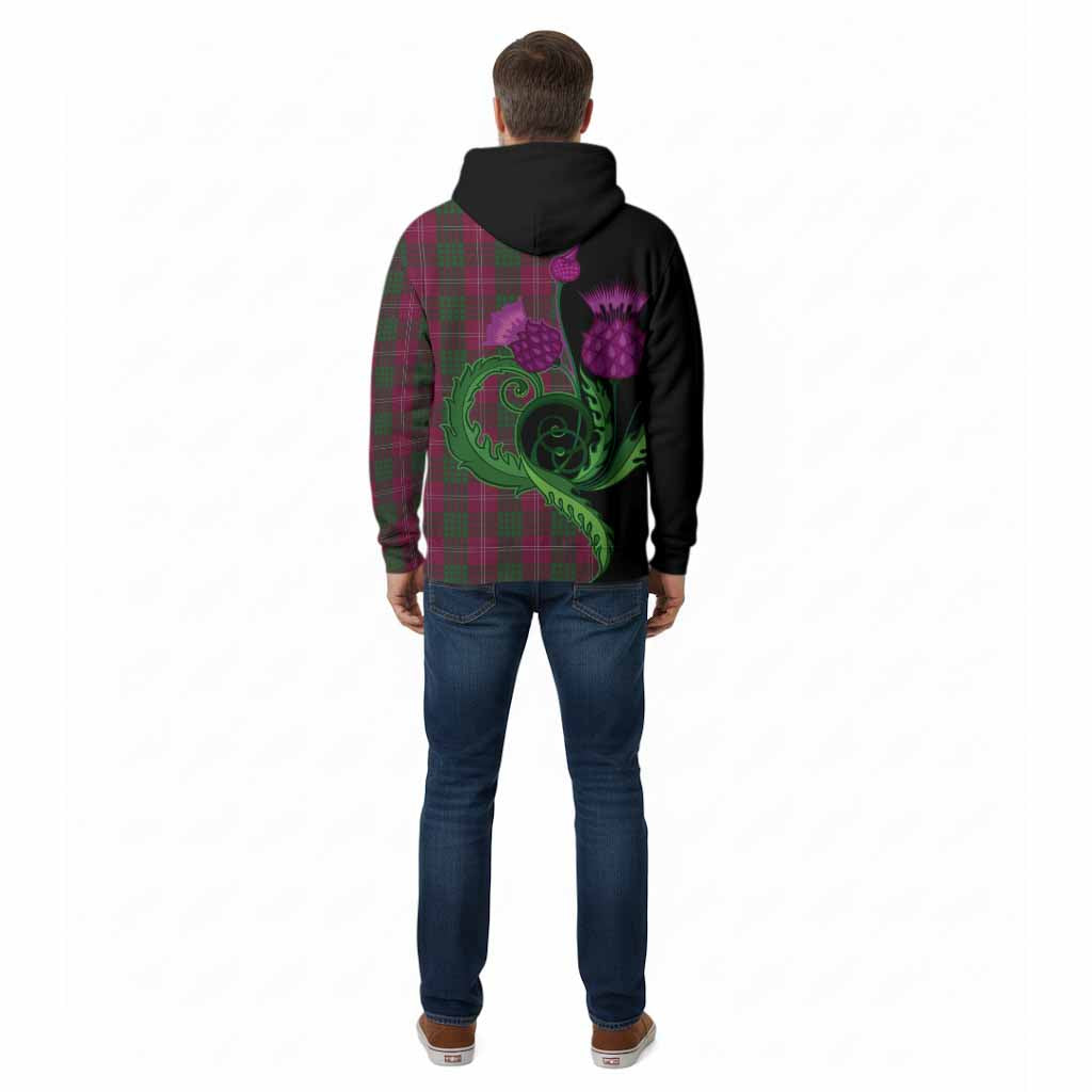 Crawford Tartan Cotton Hoodie Traditional Scottish Thistle
