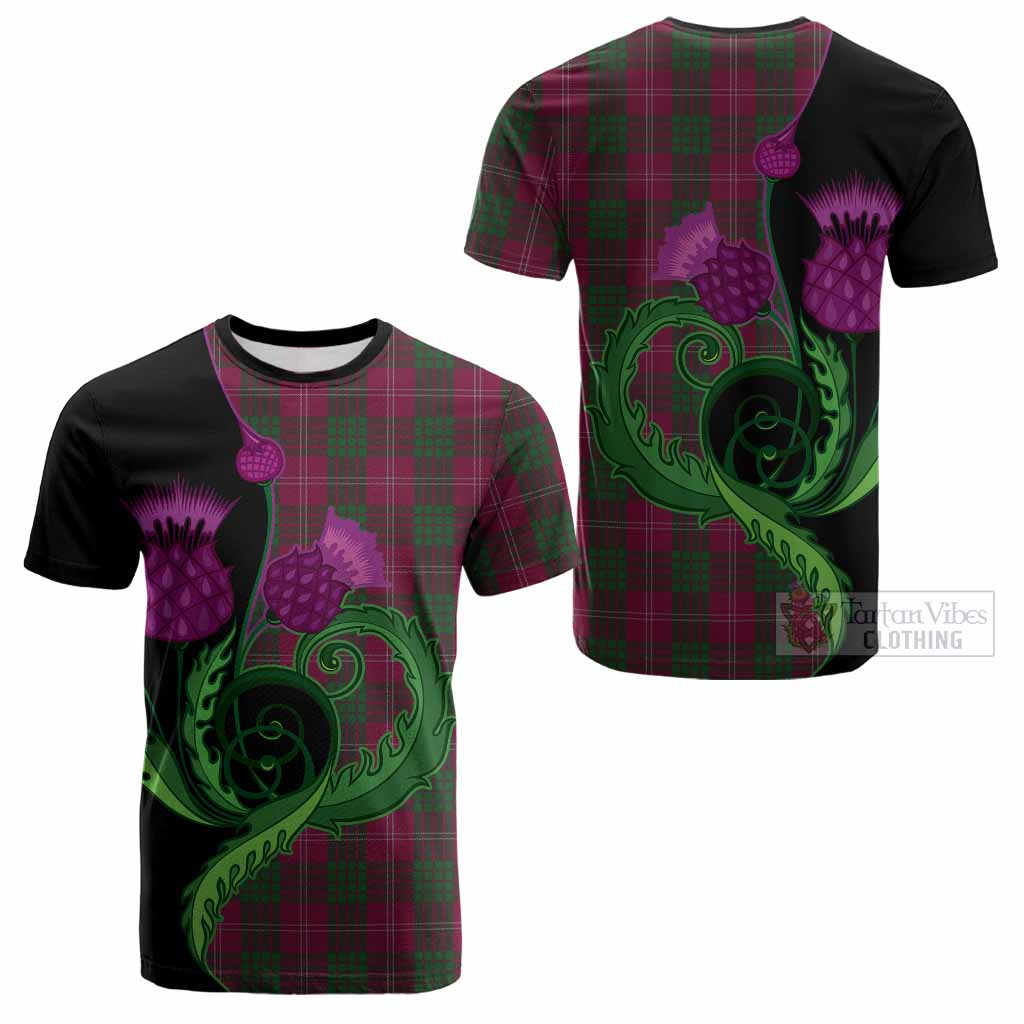 Crawford Tartan Cotton T-shirt Traditional Scottish Thistle