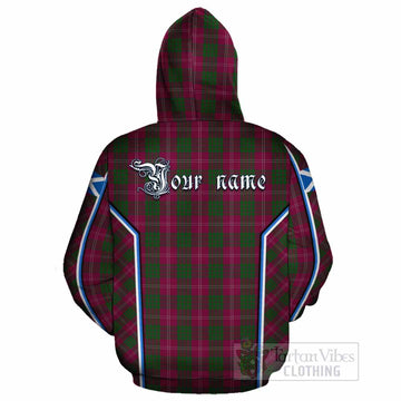 Crawford Tartan Crest Cotton Hoodie Scotland Coat of Arm Flag Style - Tartan Vibes Clothing