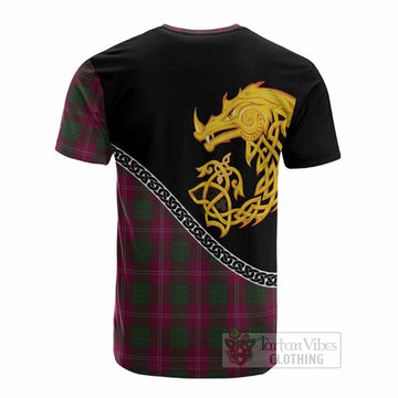 Crawford Tartan Crest Cotton T-shirt Legendary Dragon Knot Half Style