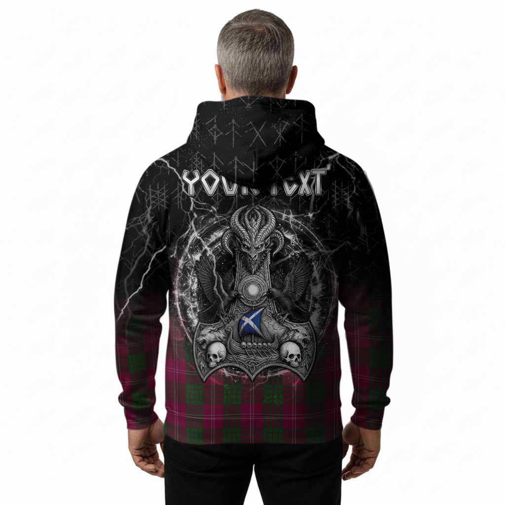 Crawford Tartan Crest Hoodie Celtic Odin's Raven Legacy