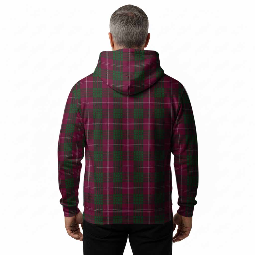 Crawford Tartan Crest Hoodie Ferocious Lion Style