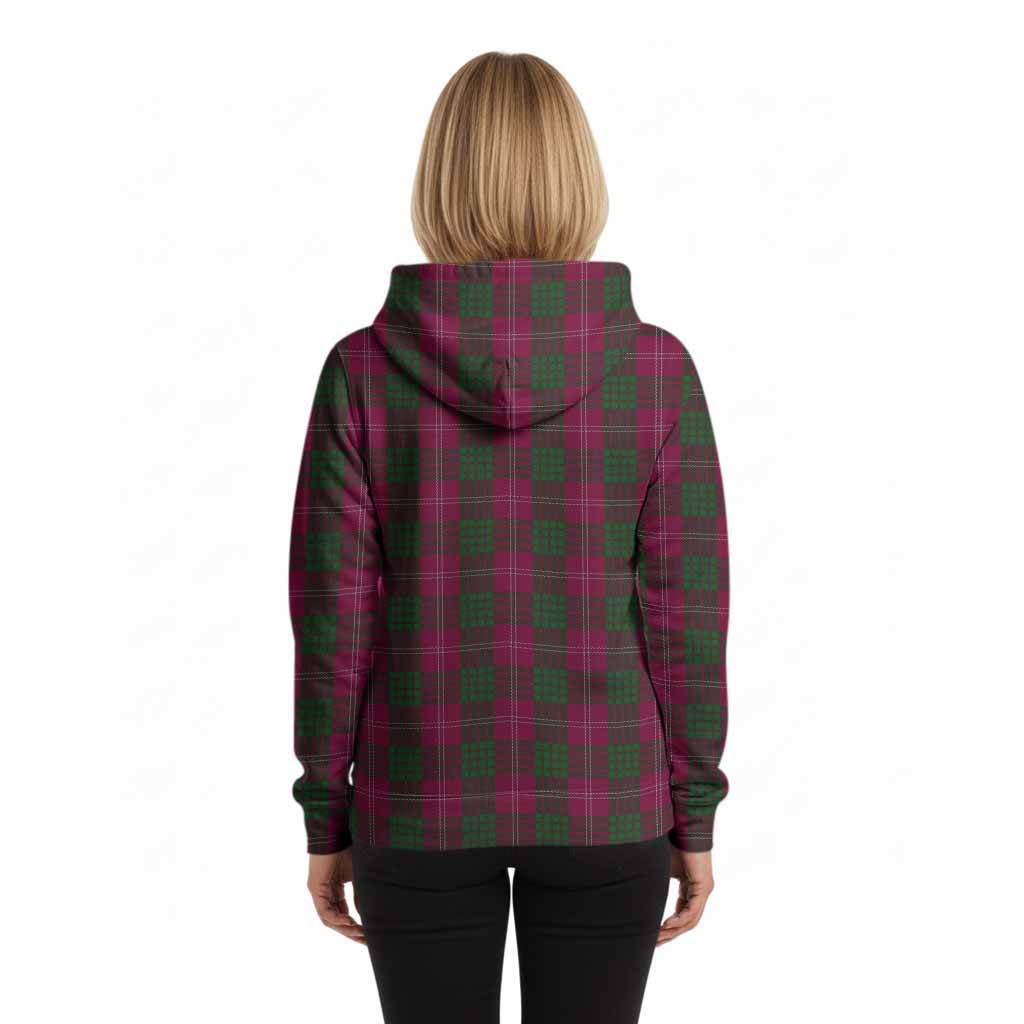 Crawford Tartan Crest Hoodie Ferocious Lion Style
