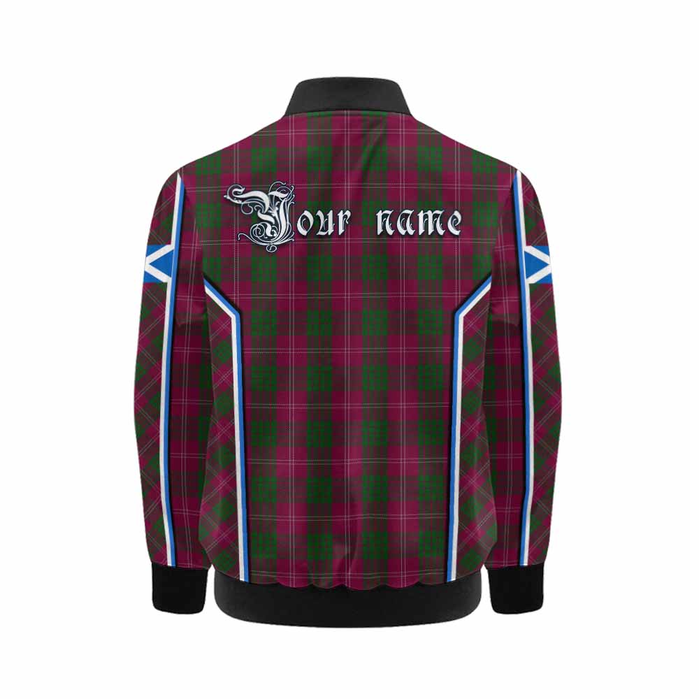 Crawford Tartan Crest Kid Bomber Jacket Scotland Coat of Arm Flag Style - Tartan Vibes Clothing
