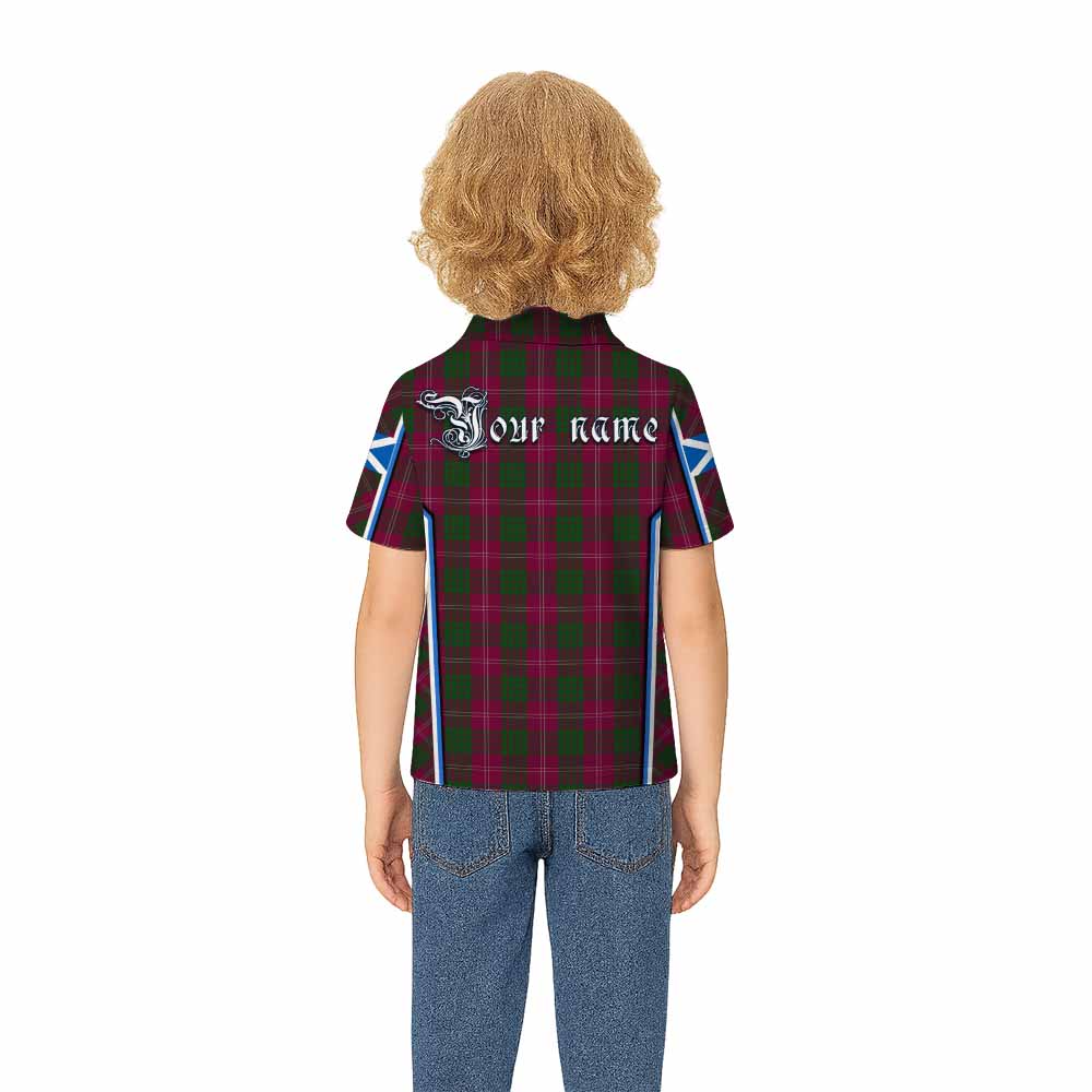 Crawford Tartan Crest Kid Polo Shirt Scotland Coat of Arm Flag Style - Tartan Vibes Clothing