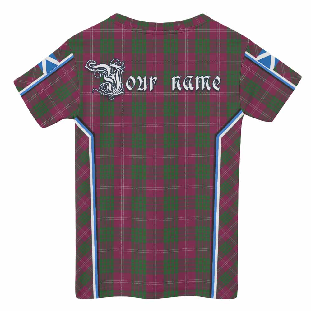 Crawford Tartan Crest Kid T-shirt Scotland Coat of Arm Flag Style - Tartan Vibes Clothing