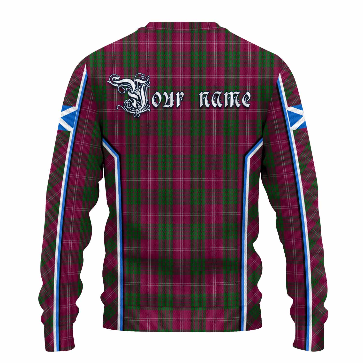 Crawford Tartan Crest Knitted Sweater Scotland Coat of Arm Flag Style - Tartan Vibes Clothing