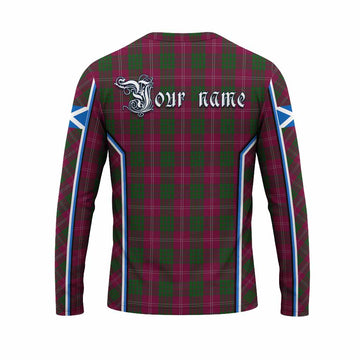 Crawford Tartan Crest Long Sleeve T-Shirt Scotland Coat of Arm Flag Style - Tartan Vibes Clothing