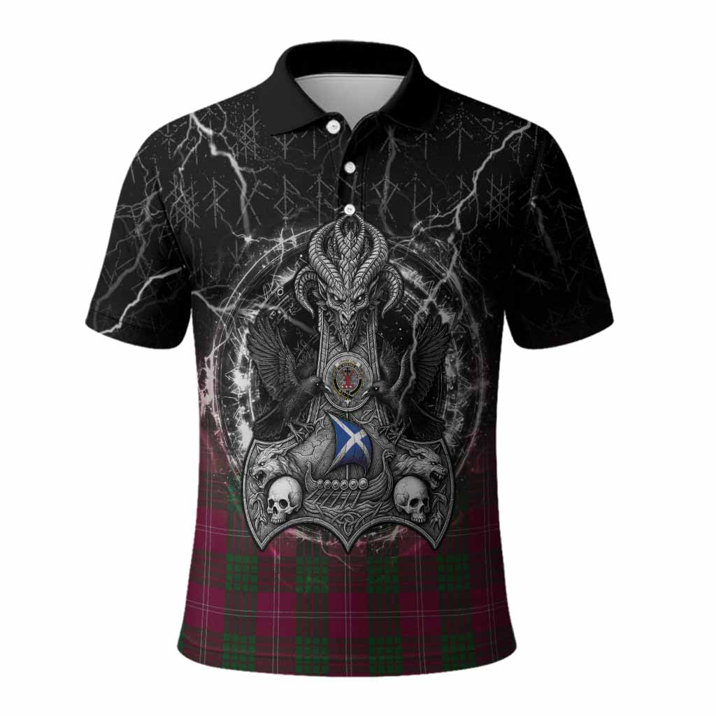 Crawford Tartan Crest Polo Shirt Celtic Odin's Raven Legacy