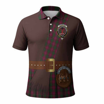Crawford Tartan Crest Polo Shirt Kilt Costume Style