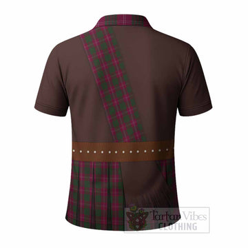 Crawford Tartan Crest Polo Shirt Kilt Costume Style