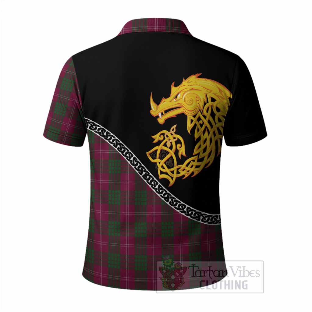 Crawford Tartan Crest Polo Shirt Legendary Dragon Knot Half Style