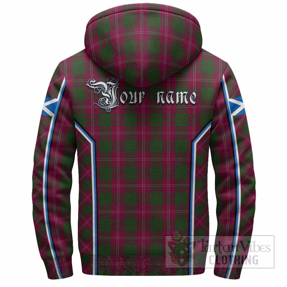 Crawford Tartan Crest Sherpa Hoodie Scotland Coat of Arm Flag Style - Tartan Vibes Clothing