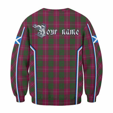 Crawford Tartan Crest Sweatshirt Scotland Coat of Arm Flag Style