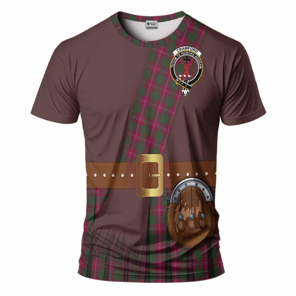 Crawford Tartan Crest T-Shirt Kilt Costume Style