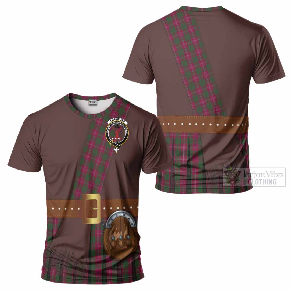 Crawford Tartan Crest T-Shirt Kilt Costume Style