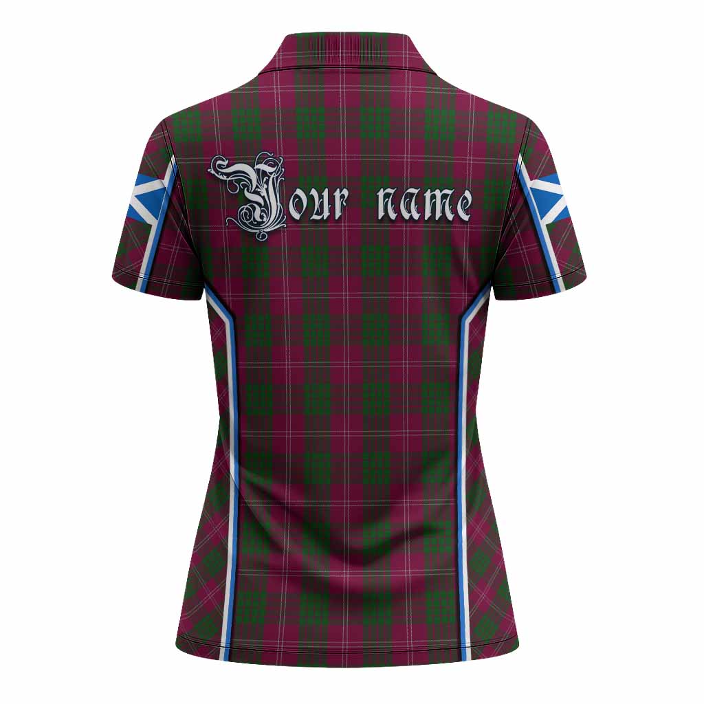 Crawford Tartan Crest Women's Polo Shirt Scotland Coat of Arm Flag Style - Tartan Vibes Clothing