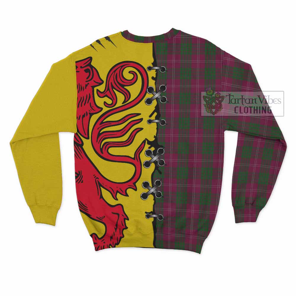 Crawford Tartan Family Crest Sweatshirt Lion Rampant Honor - Tartan Vibes Clothing