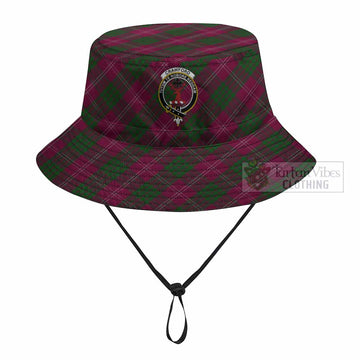 Crawford Tartan Fishing Hat with Family Crest
