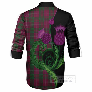 Crawford Tartan Ghillie Shirt Traditional Scottish Thistle