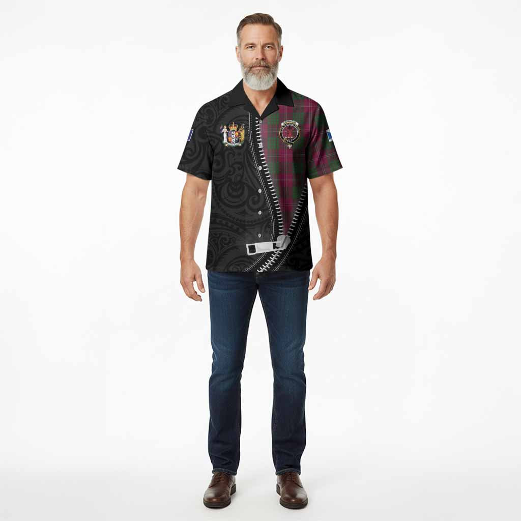 Crawford Tartan Hawaiian Shirt New Zealand Pattern Unique Zipper Stylized