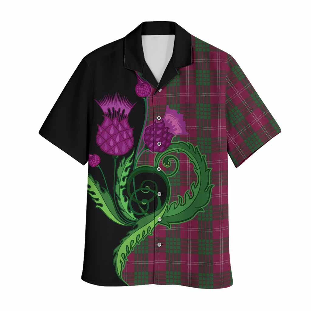 Crawford Tartan Hawaiian Shirt Traditional Scottish Thistle
