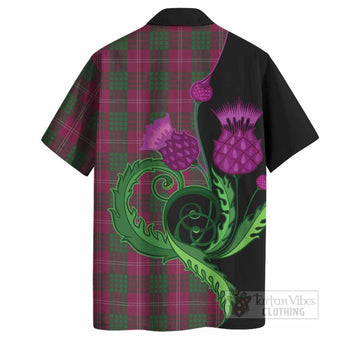 Crawford Tartan Hawaiian Shirt Traditional Scottish Thistle