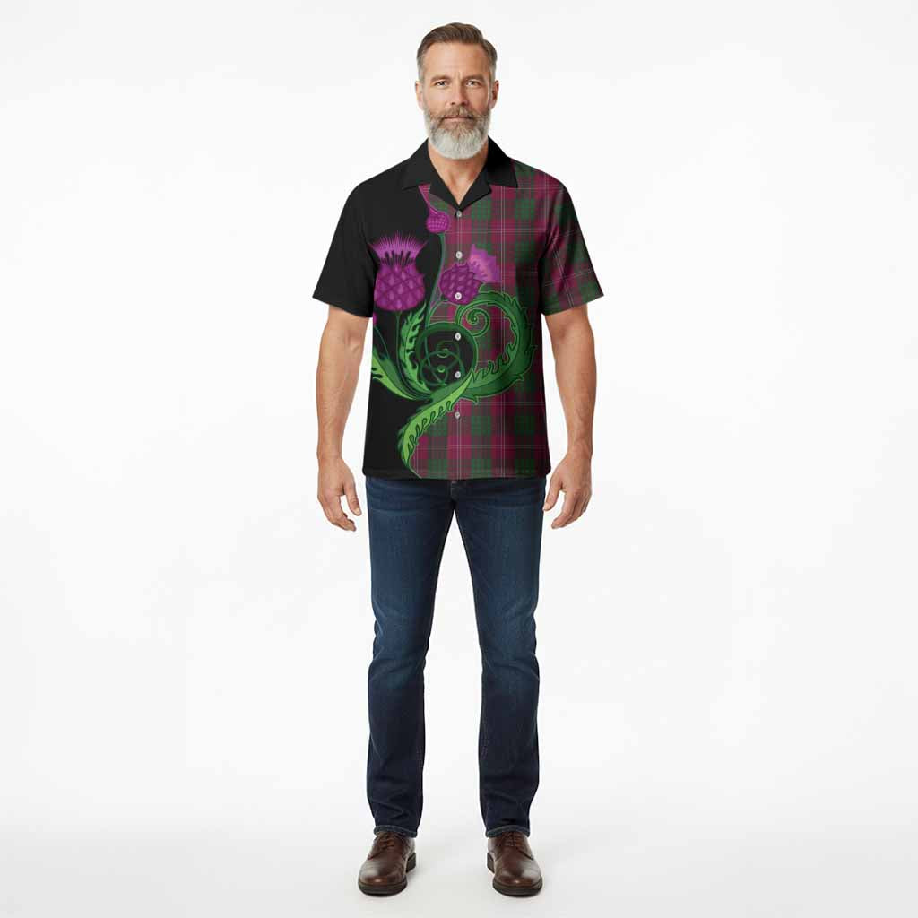 Crawford Tartan Hawaiian Shirt Traditional Scottish Thistle